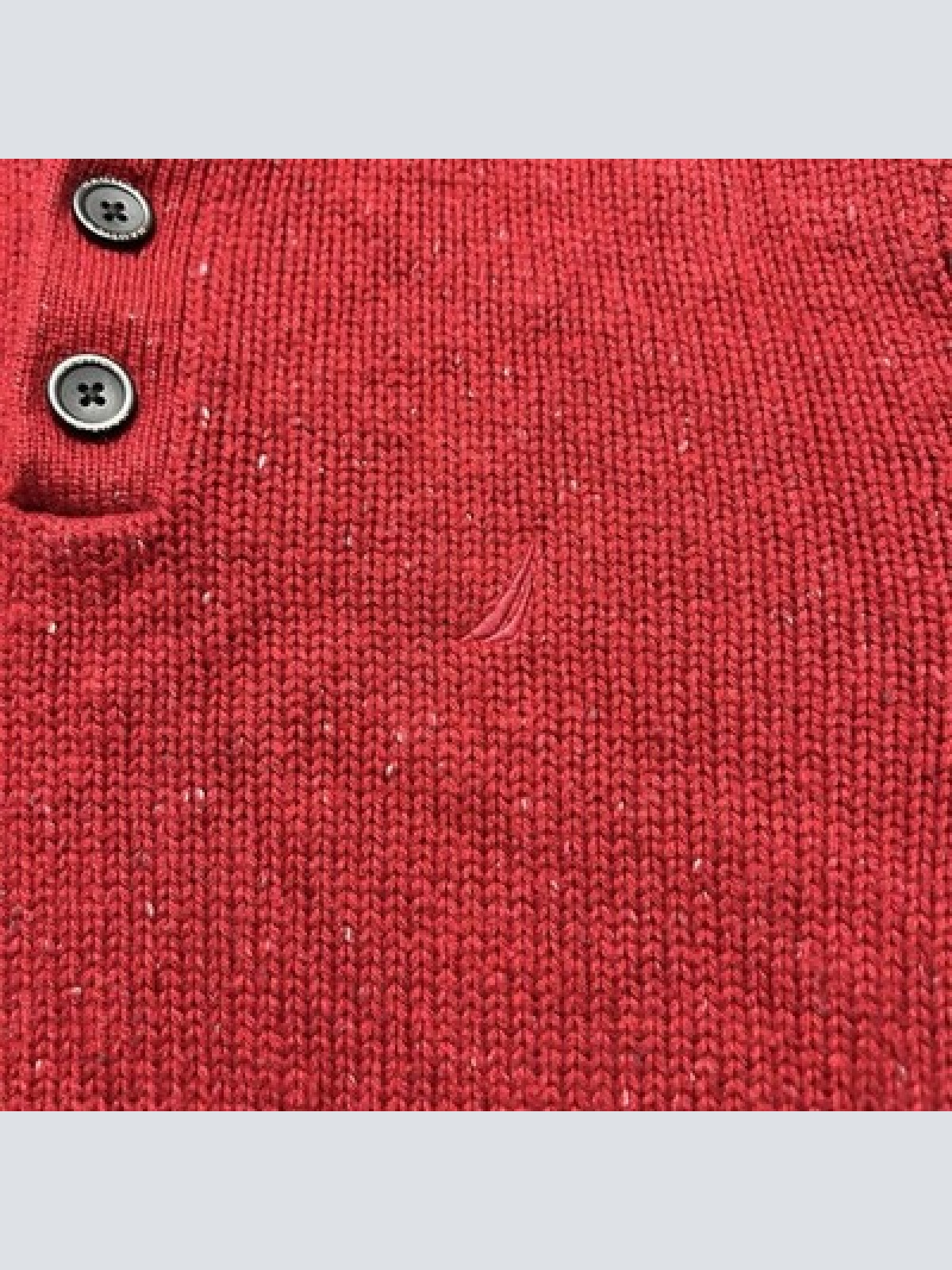 Nautica Vintage Y2K Pullover mit Wolle Rot Herren Größe L Maße siehe Fotos