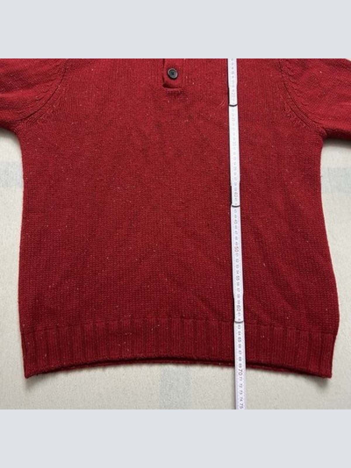 Nautica Vintage Y2K Pullover mit Wolle Rot Herren Größe L Maße siehe Fotos