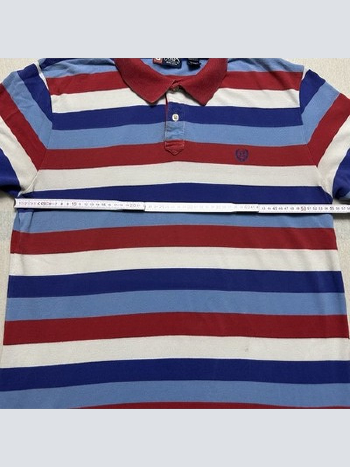 Chaps (Ralph Lauren) Vintage Poloshirt Gestreift Herren Größe XL Maße auf Fotos