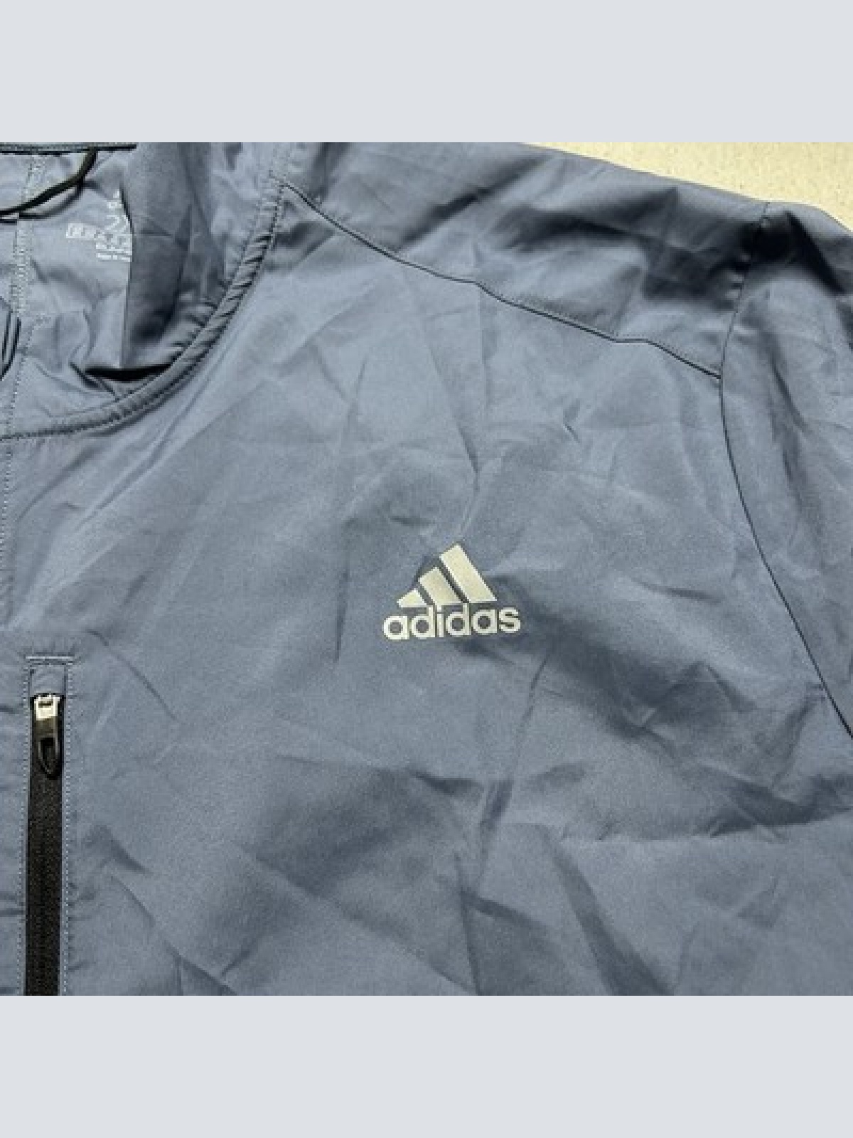 Adidas Running Windbreaker Jacke dünn Blau Herren Größe 2XL Maße siehe Fotos