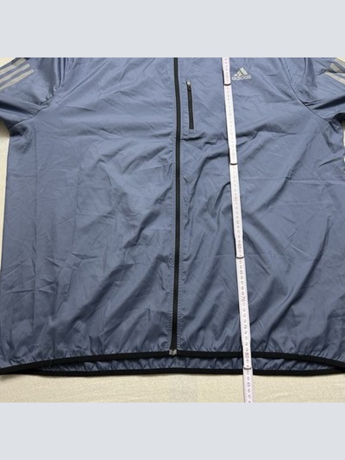 Adidas Running Windbreaker Jacke dünn Blau Herren Größe 2XL Maße siehe Fotos