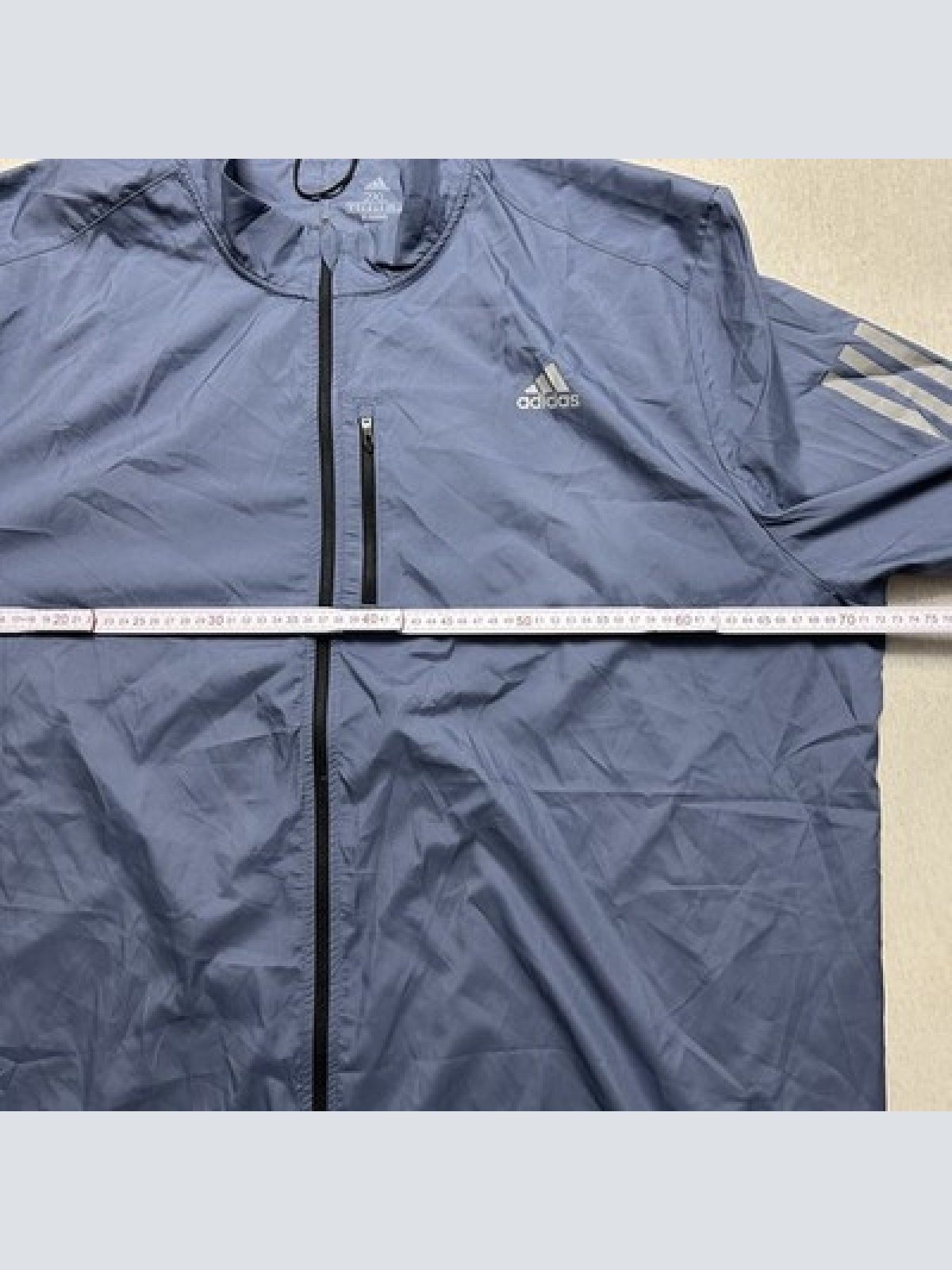 Adidas Running Windbreaker Jacke dünn Blau Herren Größe 2XL Maße siehe Fotos