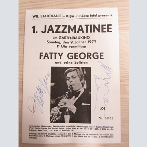 FATTY GEORGE  AUTOGRAMM HEFT  MIT ORIG.AUTOGRAMM - TOP RARITÄT /
