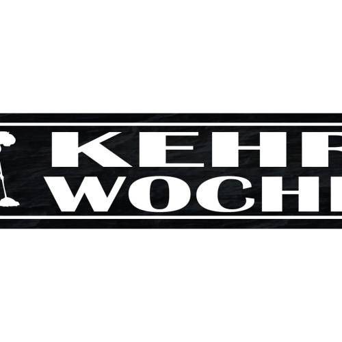 Schild Kehr Woche Reinigung Schwaben Württemberg Putzen 46 x 10 Blech od. Holz