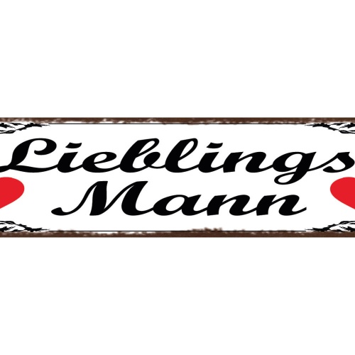 Schild Lieblings Mann Ehe Beziehung Liebe Familie Schatz 46 x 10 Blech od. Holz