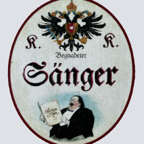 KuK Nostalgie Holzschild Begnadeter Sänger Gesang Vokalist Singen Schild