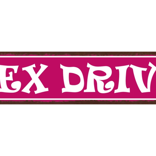 Schild Sex Drive Trieb Erotik Romantik Liebe Mann Frau 46 x 10 Blech od. Holz