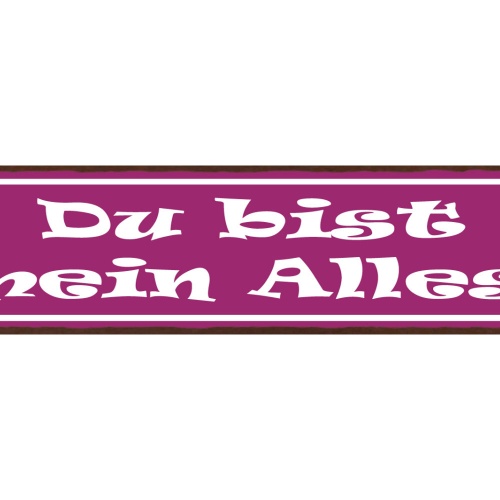 Schild Du Bist Mein Alles Liebe Beziehung Ehe Mann Frau 46 x 10 Blech od. Holz