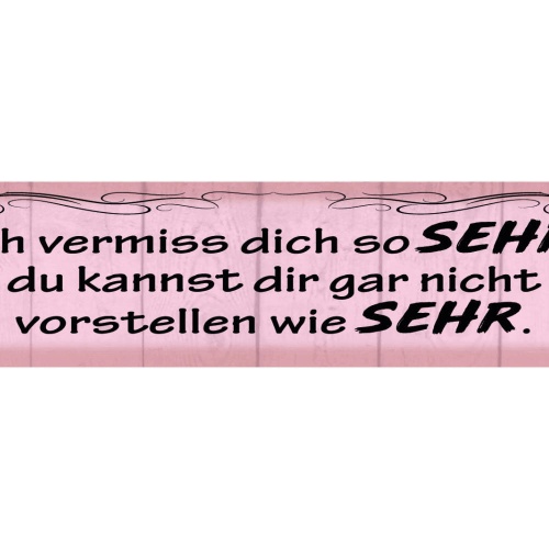 Schild Ich Vermisse Dich So Sehr Du Kannst Dir Gar Nicht Vorstellen Wie Sehr