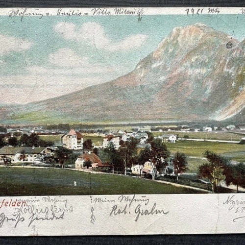 Kiefersfelden Ortschaft Gebäude Feld Berg Gebirge Bayern Deutschland 410685 C