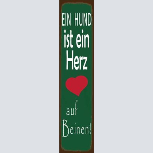 Schild hund herz beine haus tier liebe hunde narr fan 46 x 10 blech od. holz
