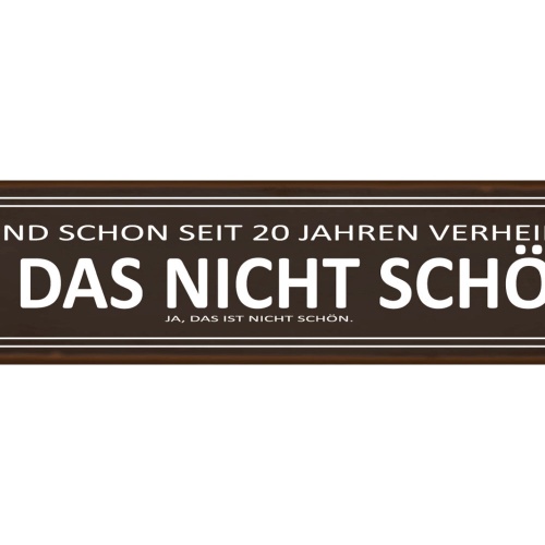 Schild 20 Jahre Verheiratet Schön Ehe Beziehung Liebe 46 x 10 Blech od. Holz