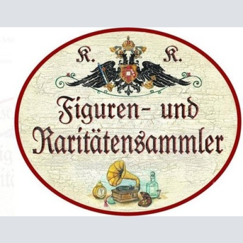 Kuk nostalgie holzschild figuren und raritätensammler