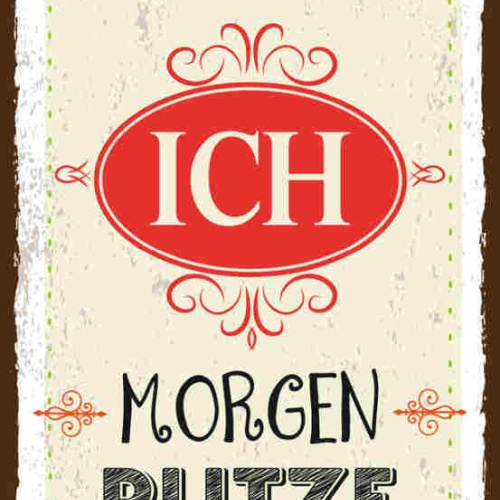 Schild Heute Lebe Ich Morgen Putze Ich Vielleicht Putzen 27x10 Blech od.Holz