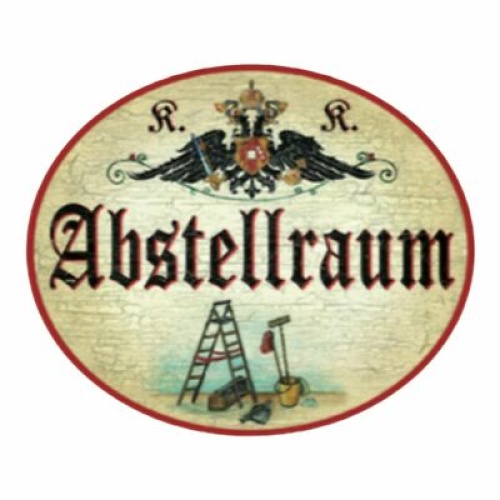 KuK Nostalgie Holzschild Abstellraum Schild
