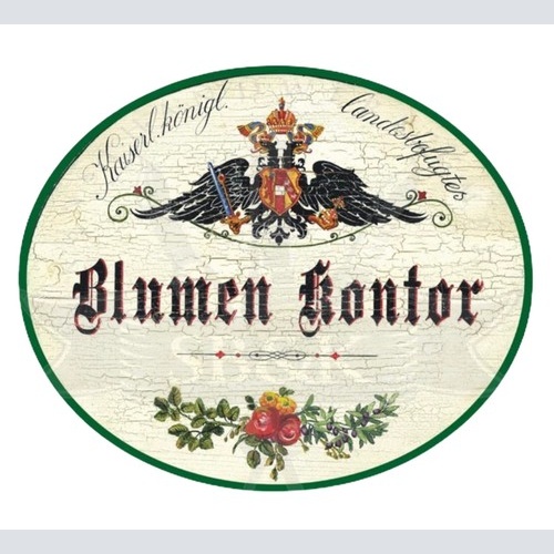 Kuk Nostalgie Holzschild Blumen Kontor Floristen