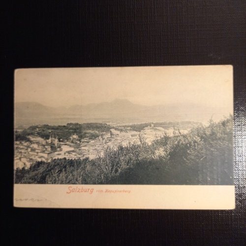 Salzburg, Festung u.Untersberg vom Kapuzinerberg 430072 gr
