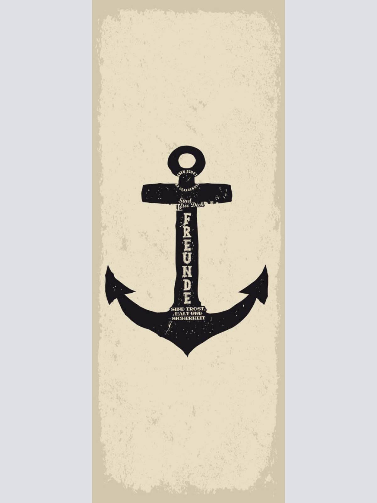 Schild Freunde Sind Trost Halt & Sicherheit Freundschaft 27x10 Blech od.Holz