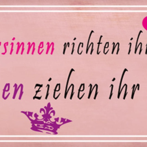 Schild Nur Prinzessinnen Richten Ihr Krönchen Königinnen Ziehen Ihr Schwert