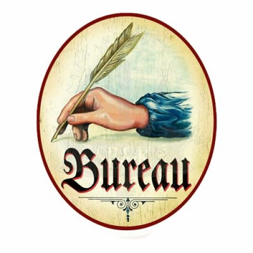 Nostalgie Holzschild Schild Bureau Büro