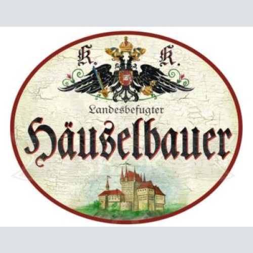 Kuk nostalgie holzschild landesbefugter häuselbauer