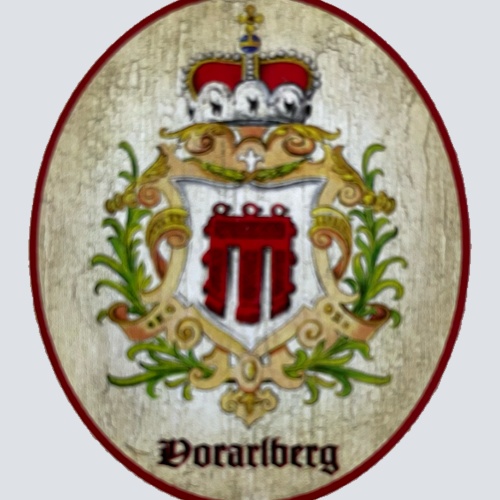 Nostalgie Holzschild Voralberg Wappen Bundesland Österreich Schild