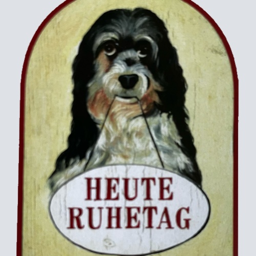 Nostalgie Holzschild Heute Ruhetag Hund Frei Zu Geschlossen Ausruhen Schild