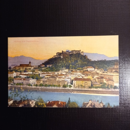 Salzburg, Festung und Untersberg vom Kapuzinerberg 430082 gr