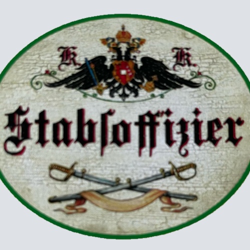 KuK Nostalgie Holzschild Stabsoffizier Bundesheer Bundeswehr Militär Schild