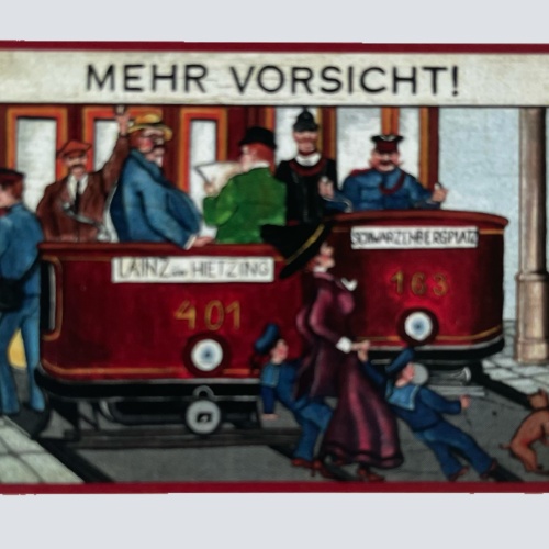 Nostalgie Holzschild Straßenbahn Mehr Vorsicht Tramway Bim Tram Bahn Schild