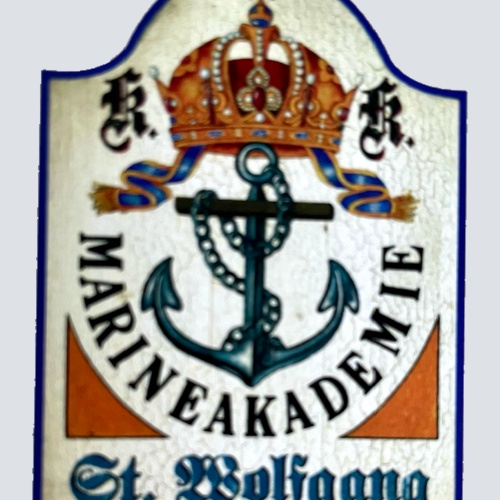 Nostalgie Holzschild KuK Marineakademie St. Wolfgang Salzburg Österreich Schild