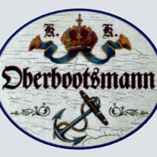 KuK Nostalgie Holzschild Oberbootsmann Schiff Boot Marine Anker Schild