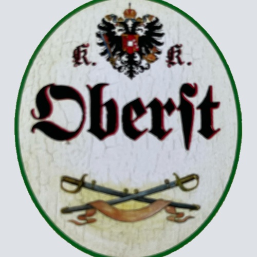 KuK Nostalgie Holzschild Oberst Bundeswehr Bundesheer Militär Soldaten Schild