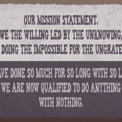 Schild Anything with Nothing Alles Nichts 12x18 / 20x30 / 30x40 Blech od. Holz