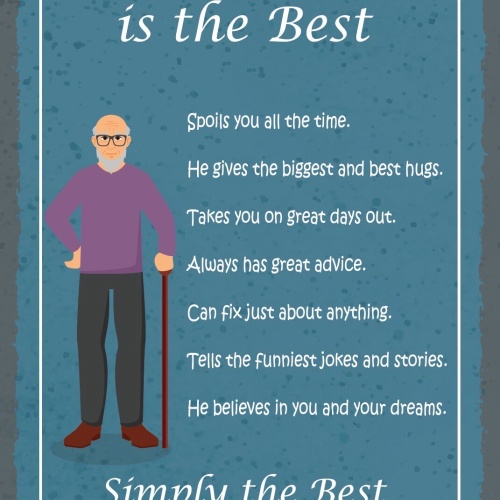 Schild Granddad is the best Opa Großvater 12x18 / 20x30 / 30x40 Blech od. Holz