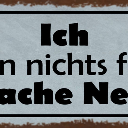 Schild Ich Bin Nichts Für Schwache Nerven Schwierig 27x10 Blech od.Holz