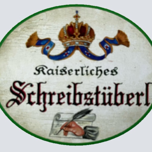 Kuk Nostalgie Holzschild Kaiserliches Schreibstüberl Büro Arbeitszimmer Schild