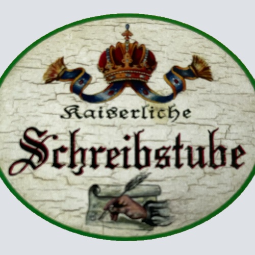 Kuk Nostalgie Holzschild Kaiserliche Schreibstube Büro Arbeitszimmer Schild