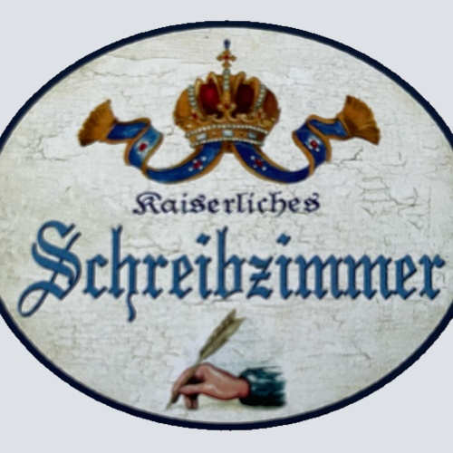 Kuk Nostalgie Holzschild Kaiserliches Schreibzimmer Büro Arbeitszimmer Schild