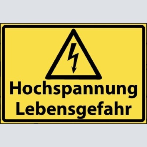Nostalgie schild hochspannung lebensgefahr 12x18/20x30/30x40 blech od.holz