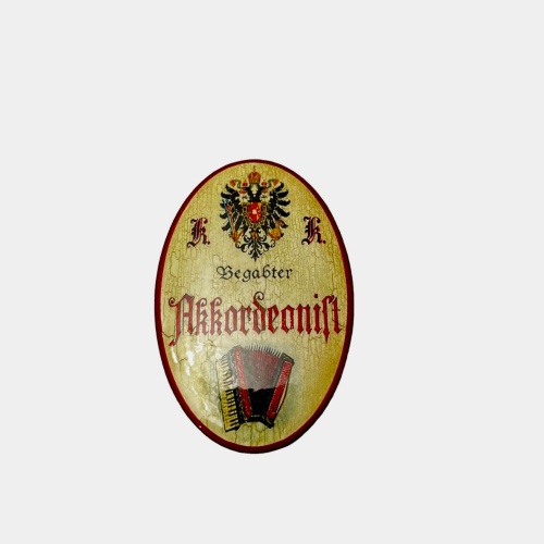 K&K Nostalgie Flaschenöffner Akkordeon Magnet Begabter Akkordeonist 7x4,5cm