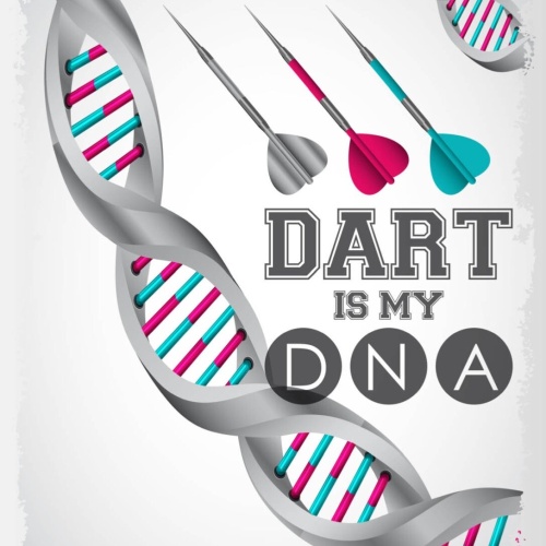 Schild Dart Is My DNA Darten Spiel Scheibe Pfeil 12x18 20x30 30x40 Blech/Holz
