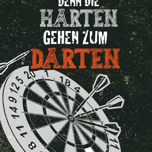 Schild Denn Die Harten Gehen Zum Darten Dart Spiel 12x18 20x30 30x40 Blech/Holz