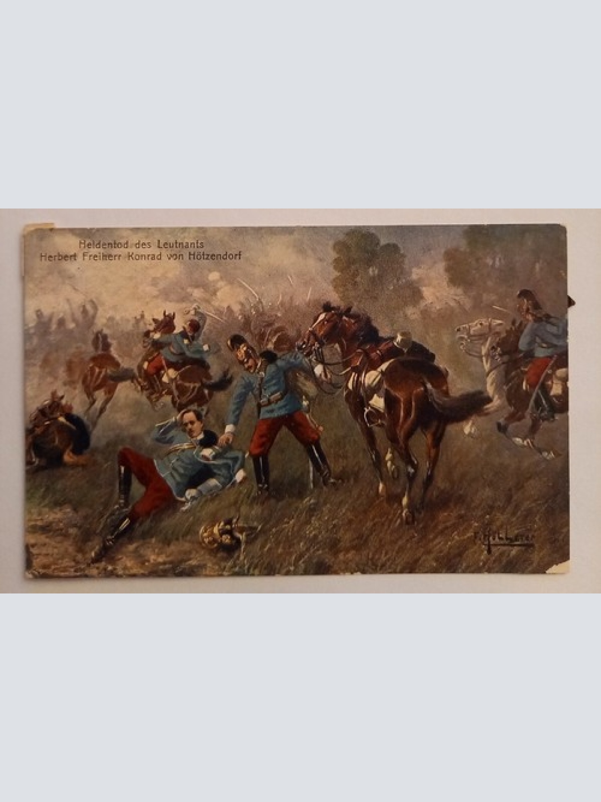 Heldentod des Leutnants Herbert Freiherr Konrad von Hötzendorf 500265A gr D