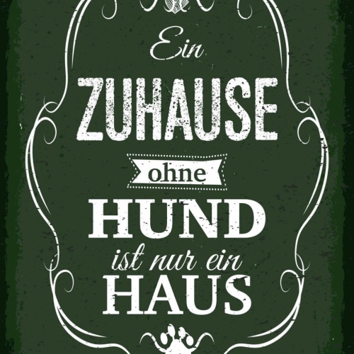 Schild Zuhause Ohne Hund Ist Nur Ein Haus Tier 12x18 20x30 30x40 Blech/Holz