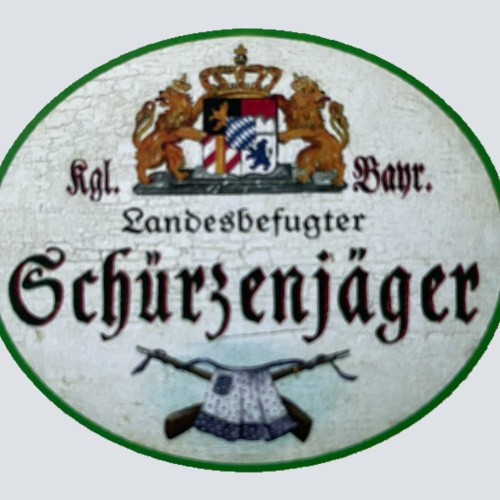 Nostalgie Holz Schild Bayern Königlich Bayerischer Landesbefugter Schürzenjäger