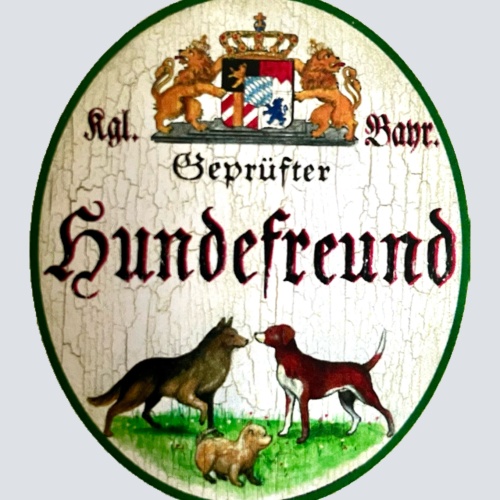 Nostalgie Holzschild Bayern Königlich Bayerischer Geprüfter Hundefreund Schild