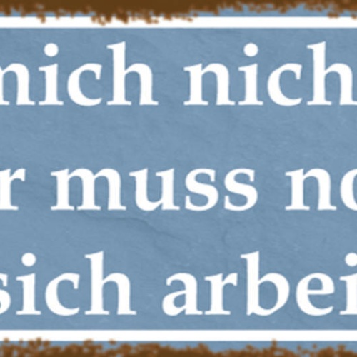 Schild Wer Mich Nicht Mag Der Muss Noch An Sich Arbeiten 27 x 10 Blech od. Holz
