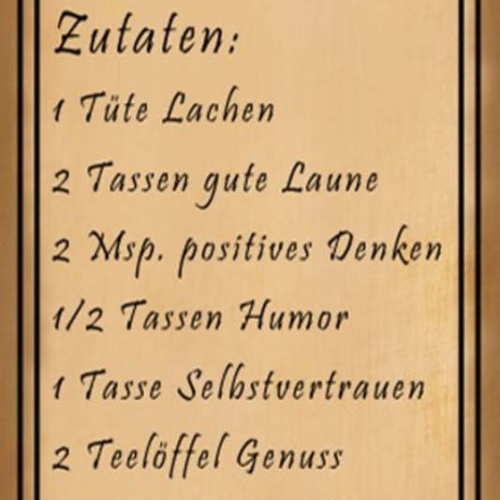 Schild Rezept Für Freunde Lachen Gute Laune Humor Genuss Wille Lebenslust 27x10