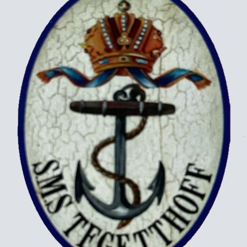 KuK Nostalgie Holzschild SMS Tegetthoff Schiff Schlachtschiff Marine Schild